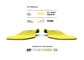 Pair view of Superfeet Hockey Performance Insoles with Fit Profile graphic elements. All arch heights, Thin insole thickness, Firm underfoot cushioning.