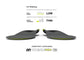 Pair view of Superfeet Run Support Low Arch Insoles with Fit Profile graphic elements. Low arch height, Thin insole thickness, Firm underfoot cushioning.